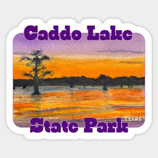 Sunset At Caddo Lake State Park, Texas Sticker